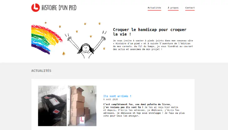 Copie d'écran du site Histoire d'un Pied